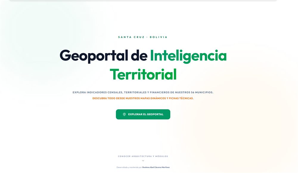 Geoportal Santa Cruz con cartografia interactiva